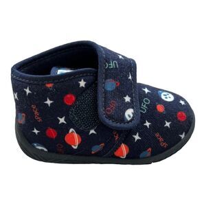 CHICCO baby slippers shoes, UFO navy blue print, NWOT